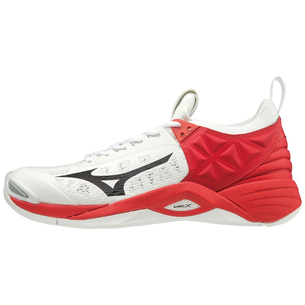 Mizuno Women's Volleyball Shoes WAVE MOMENTUM White/Black/Red - EGPYVAU-28